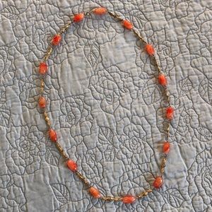 1920s czech glass and brass necklace